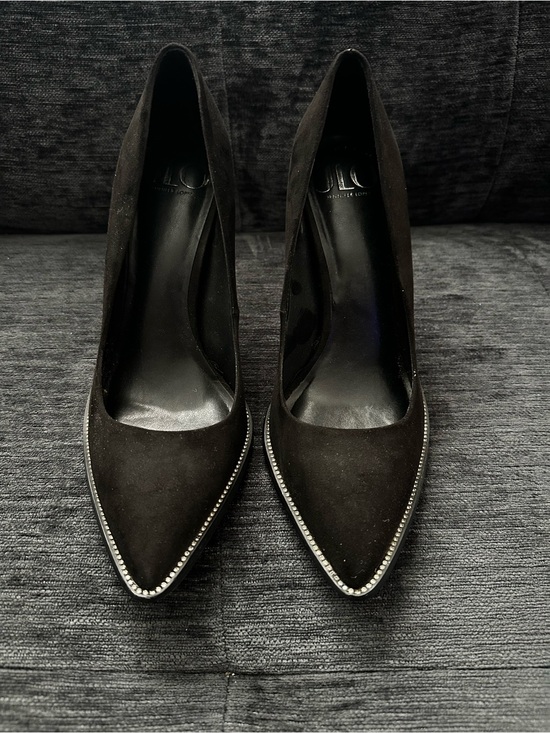 Jennifer Lopez Shoes - J. Lo Black Pointed Toe Women's Pumps with Studded Trim